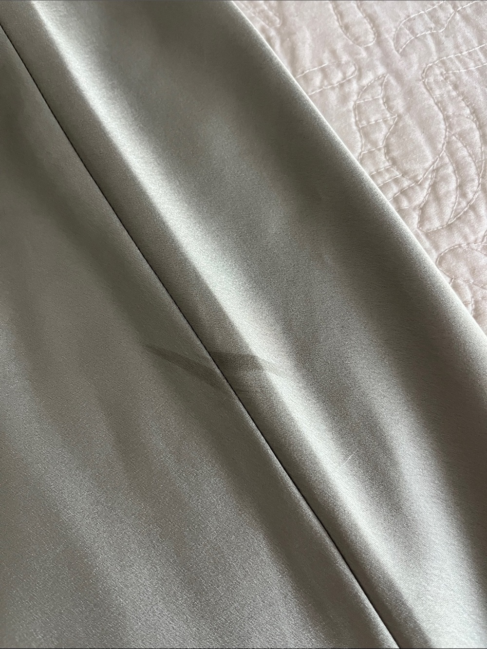 Show Me Your Mumu Serene Slip Dress Moss Green Luxe Satin Ruffle Midi Size XS - Picture 9 of 11